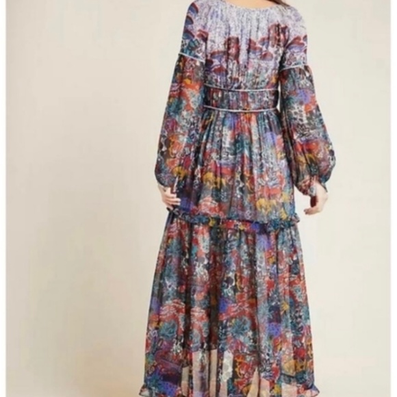 Maeve Annabella Floral Boho Maxi Dress Anthropology Size 2P - Picture 2 of 10